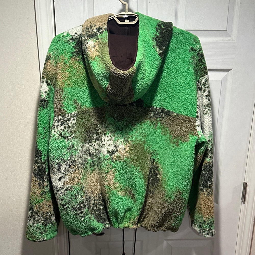 Nike Sport Essentials Half-Zip Sherpa Pullover Green and Brown 3XL - Picture 6 of 9